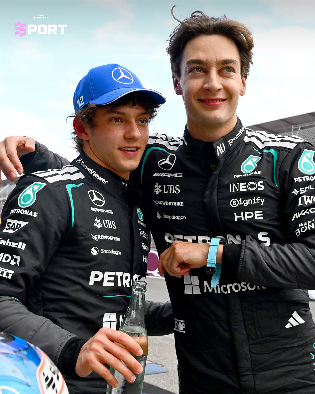 จอร์จ รัสเซลล์ นักแข่ง F1 จากทีม Mercedes ขณะคว้าโพลโพซิชันในการแข่งขัน Australian Grand Prix ปี 2026 3