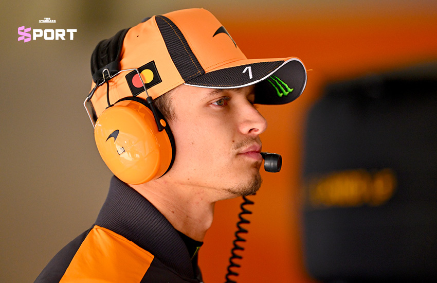 จอร์จ รัสเซลล์ นักแข่งรถฟอร์มูล่าวันทีม เมอร์เซเดส ในการแข่งขัน Chinese Grand Prix 4