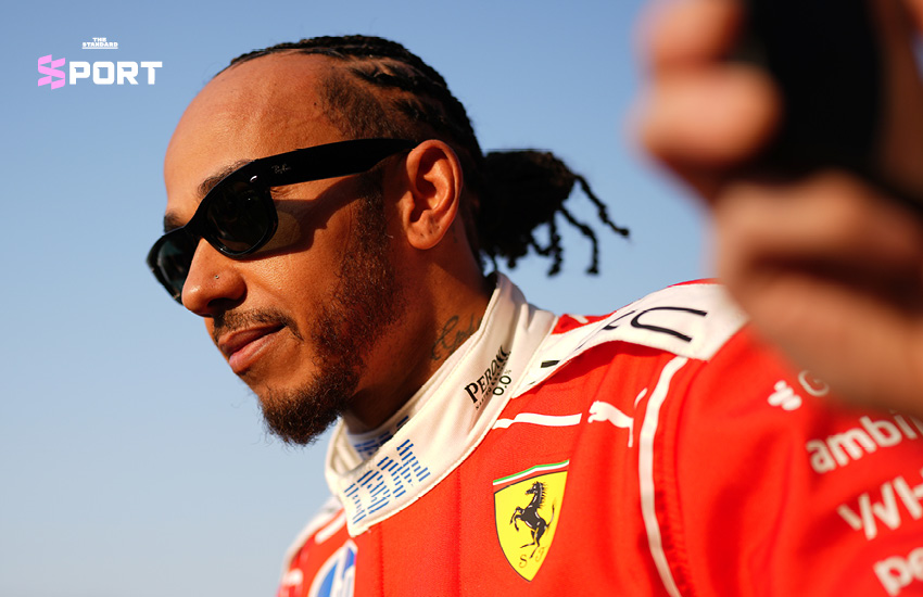 จอร์จ รัสเซลล์ นักแข่งรถฟอร์มูล่าวันทีม เมอร์เซเดส ในการแข่งขัน Chinese Grand Prix 5