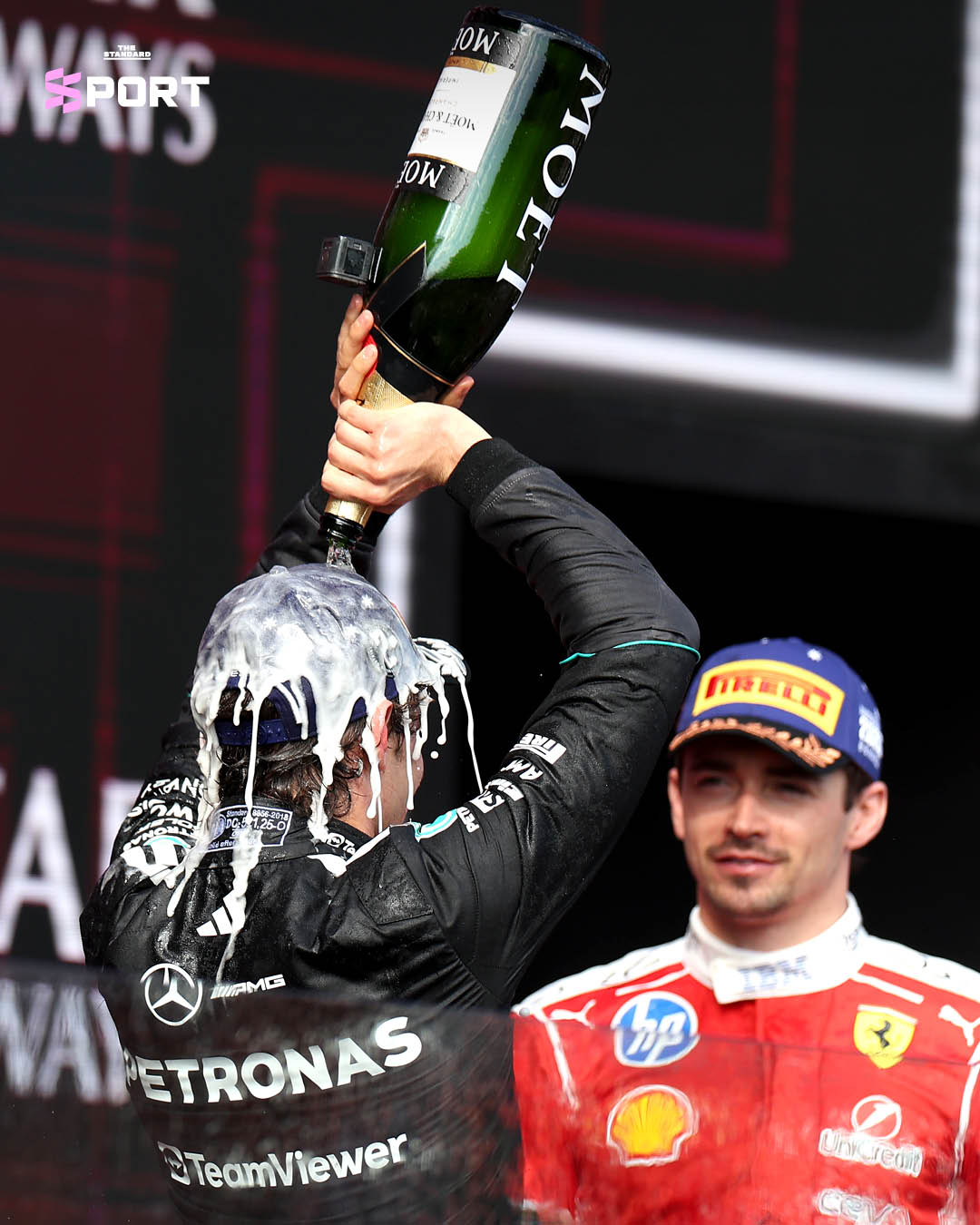 ภาพ George Russell นักแข่ง F1 จากทีม Mercedes ขับรถแข่งเข้าเส้นชัยในการแข่งขัน Australian Grand Prix 2026 3