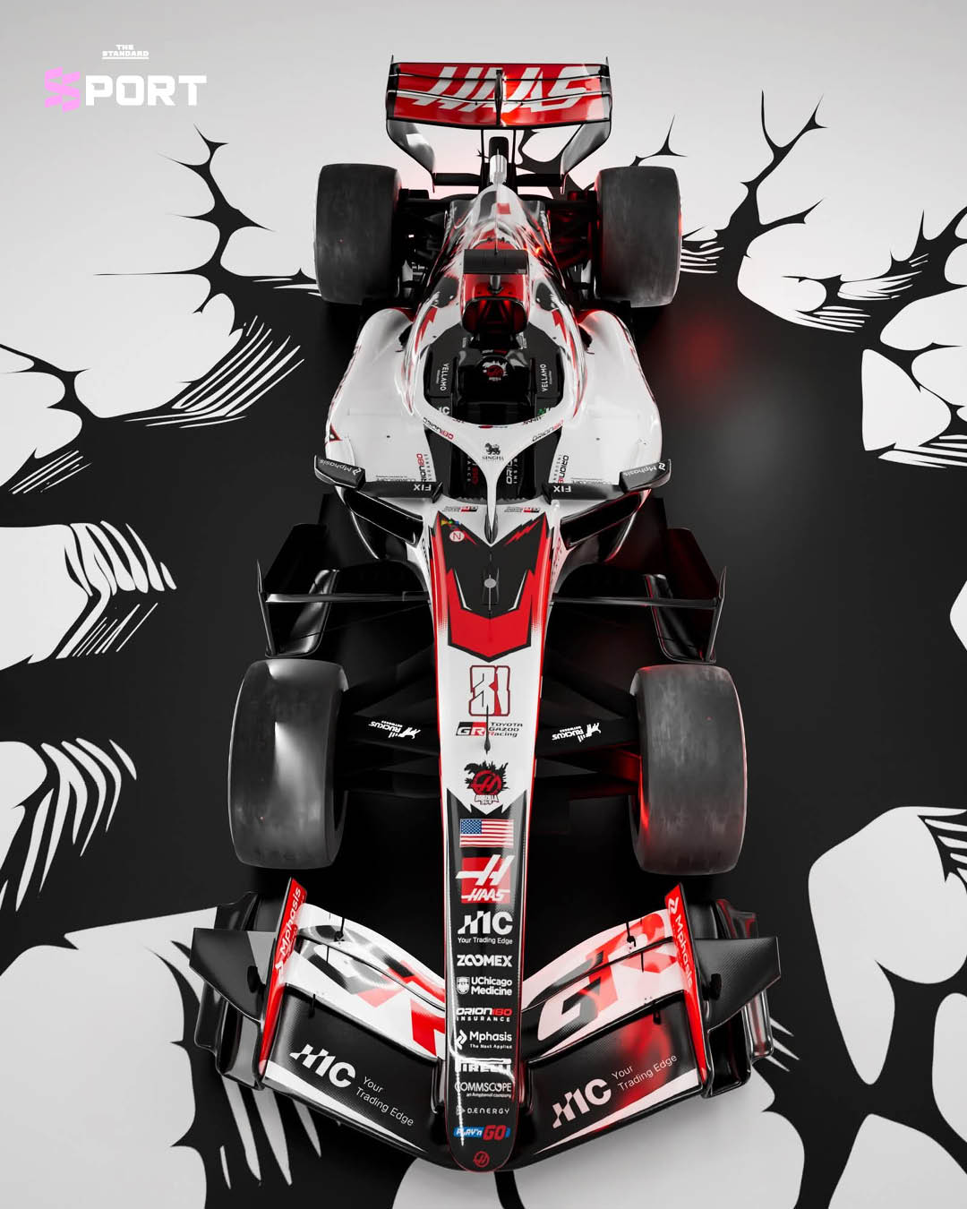 รถแข่ง Haas VF-26 ลวดลาย Godzilla สำหรับการแข่งขัน Japanese Grand Prix 2