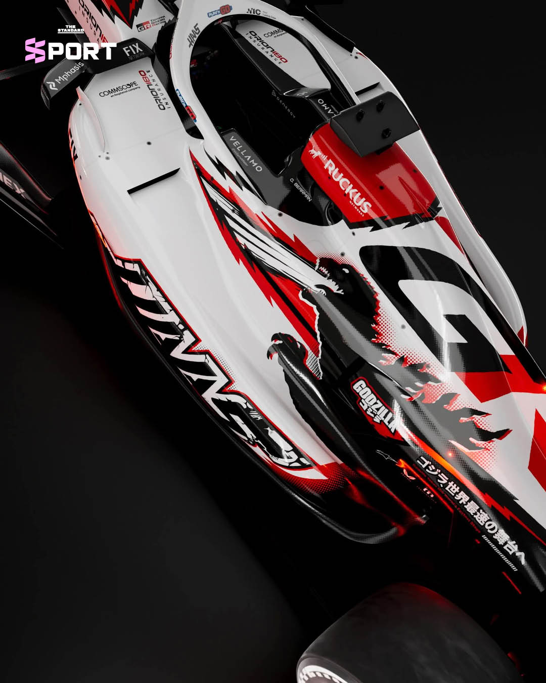 รถแข่ง Haas VF-26 ลวดลาย Godzilla สำหรับการแข่งขัน Japanese Grand Prix 3