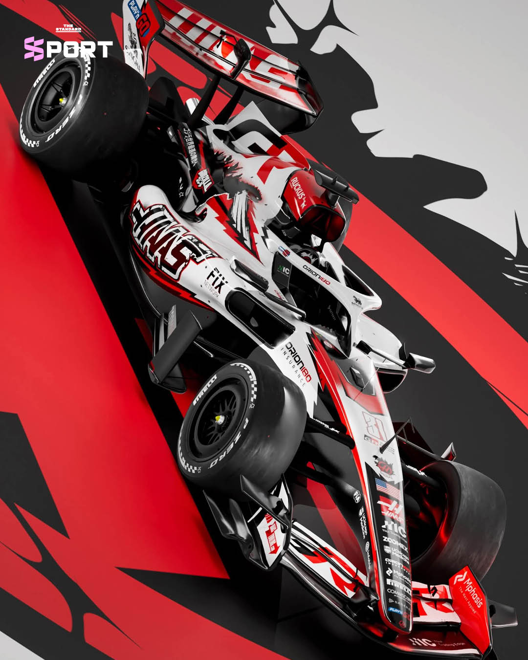 รถแข่ง Haas VF-26 ลวดลาย Godzilla สำหรับการแข่งขัน Japanese Grand Prix 4