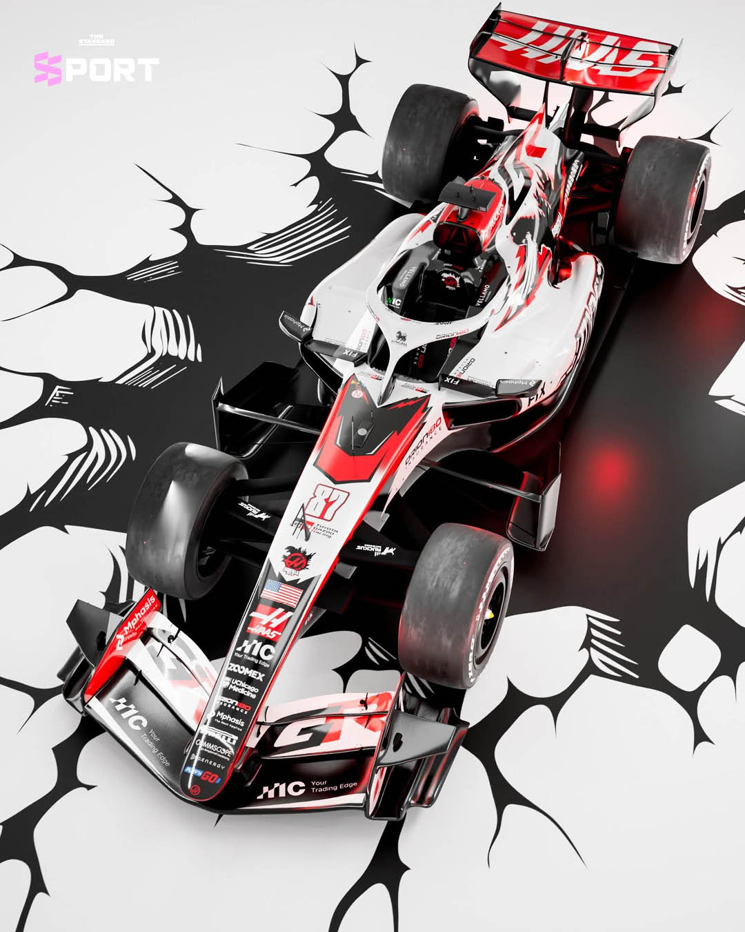 รถแข่ง Haas VF-26 ลวดลาย Godzilla สำหรับการแข่งขัน Japanese Grand Prix 6