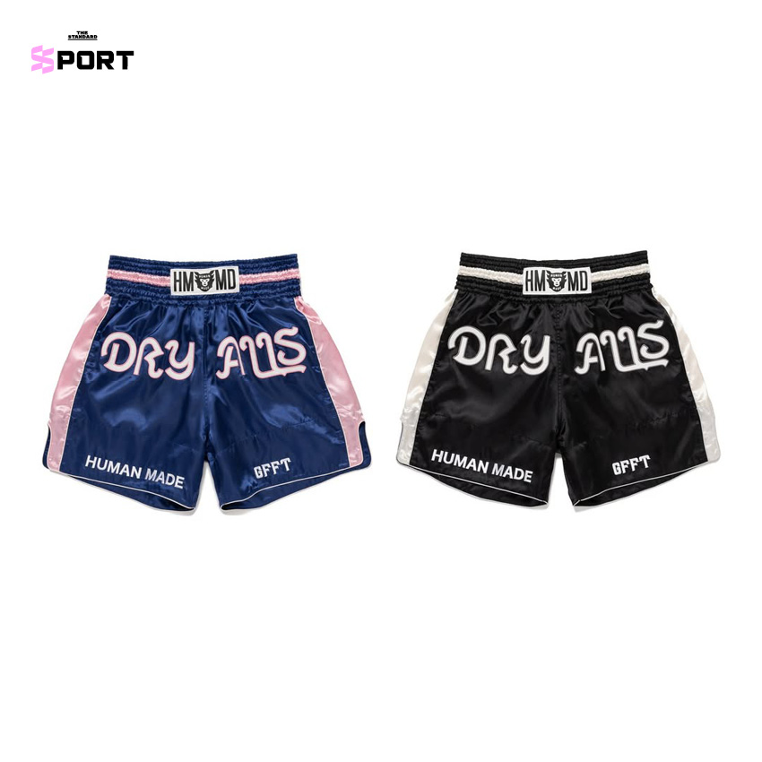 ภาพโลโก้ HUMAN MADE พร้อมกางเกงมวยไทยและสินค้าคอลเล็กชันพิเศษฉลองการเปิดสาขาแรกในไทย 2