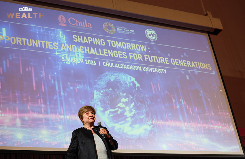 คริสตาลินา กอร์เกียวา กรรมการจัดการ IMF กล่าวสุนทรพจน์ต่อกลุ่ม Gen Z ณ จุฬาลงกรณ์มหาวิทยาลัย เรื่อง AI และเศรษฐกิจผันผวน 3