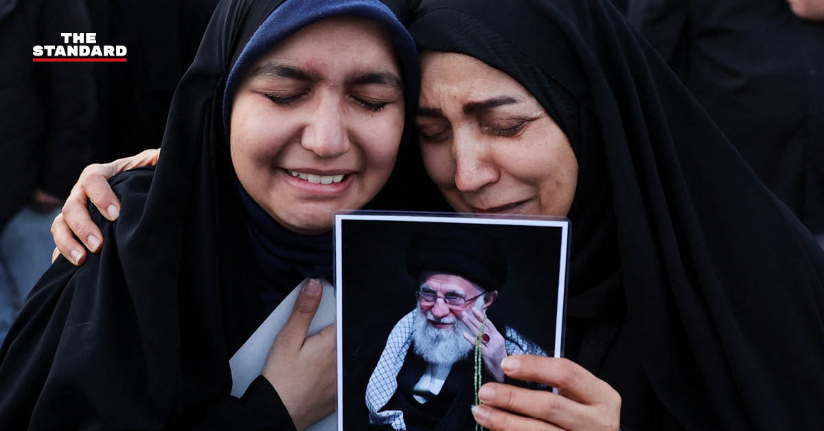 ภาพชาวอิหร่านรวมตัวไว้อาลัย คาเมเนอี ผู้นำสูงสุด พร้อมตะโกน ‘Death to America - Israel’