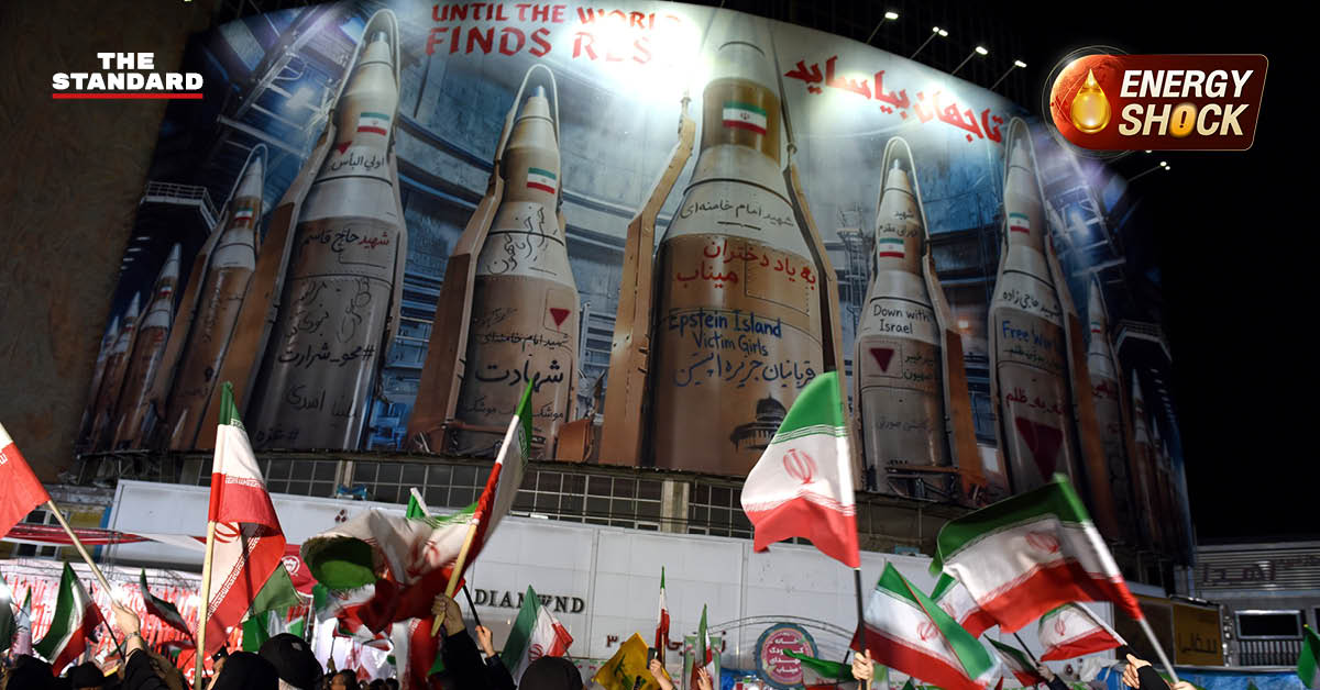 ธงชาติ อิหร่าน หรือภาพสัญลักษณ์สื่อถึงอำนาจทางการทหารและภูมิรัฐศาสตร์ของ อิหร่าน ในสงครามตะวันออกกลาง