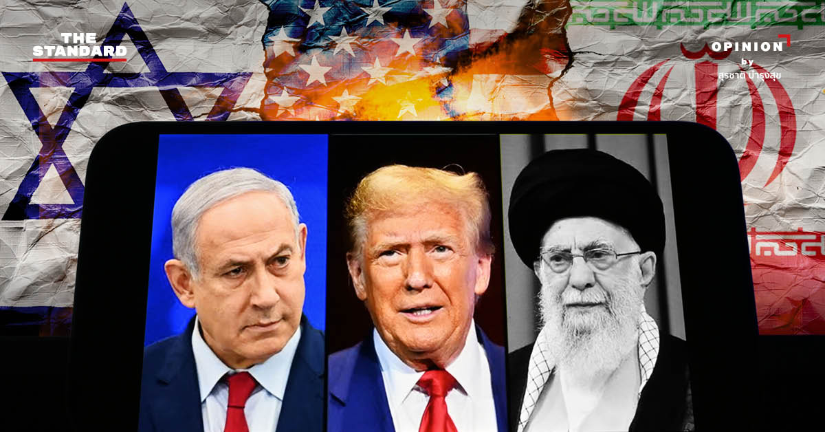 ภาพประกอบสงครามอิหร่าน ที่เชื่อมโยงกับบทบาทของ นายโดนัลด์ ทรัมป์ และ นายเบนจามิน เนทันยาฮู