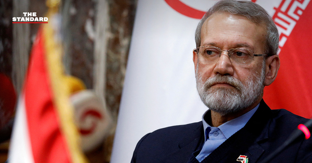 ภาพแสดง อาลี ลาริจานี ผู้นำฝ่ายความมั่นคงของ อิหร่าน ผู้ถูก อิสราเอล สังหาร ท่ามกลางสถานการณ์ตึงเครียด