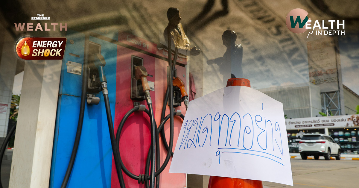 ภาพประกอบแสดงถึงวิกฤตพลังงานและผลกระทบต่อธุรกิจจากราคาน้ำมันที่สูงขึ้น โดยมีจ็อบเบอร์เป็นตัวแปรสำคัญ