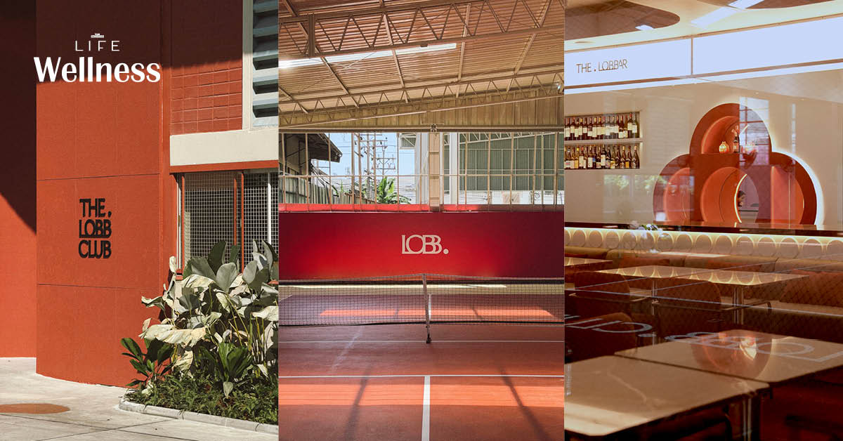 ภาพ The Lobb Club สปอร์ตและโซเชียลคลับดีไซน์จัดจ้าน โทนสีแดงอิฐ ส้ม ฟ้า ย่านสาธุประดิษฐ์