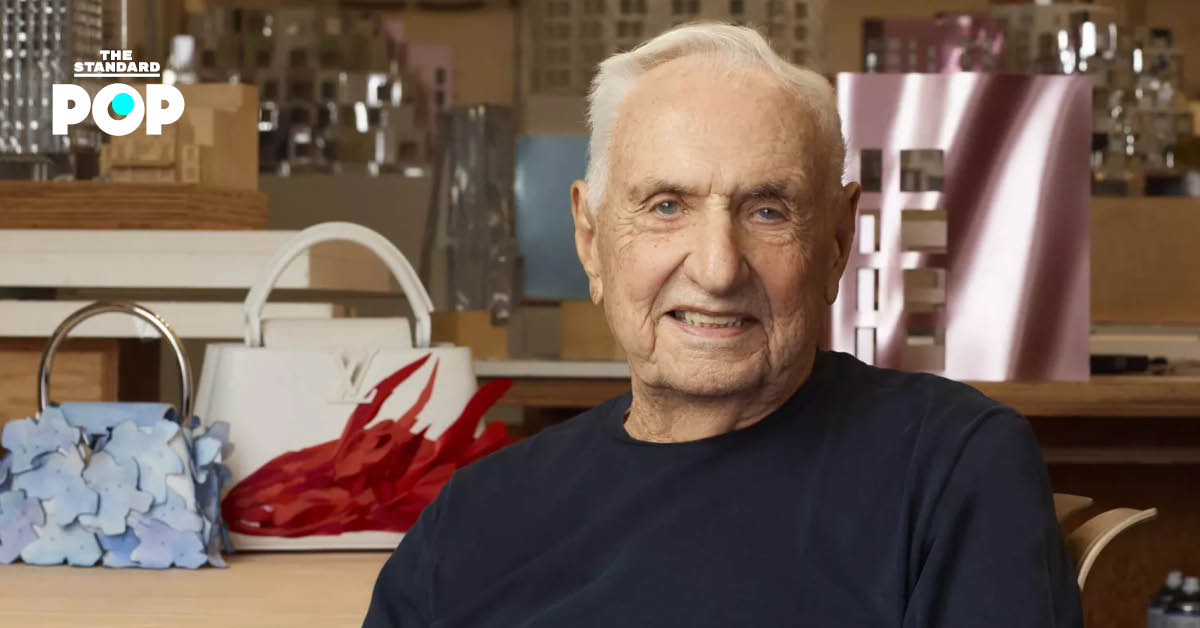 ภาพกระเป๋าคอลเล็กชัน Louis Vuitton x Frank Gehry ที่จัดแสดงในงาน Art Basel Hong Kong