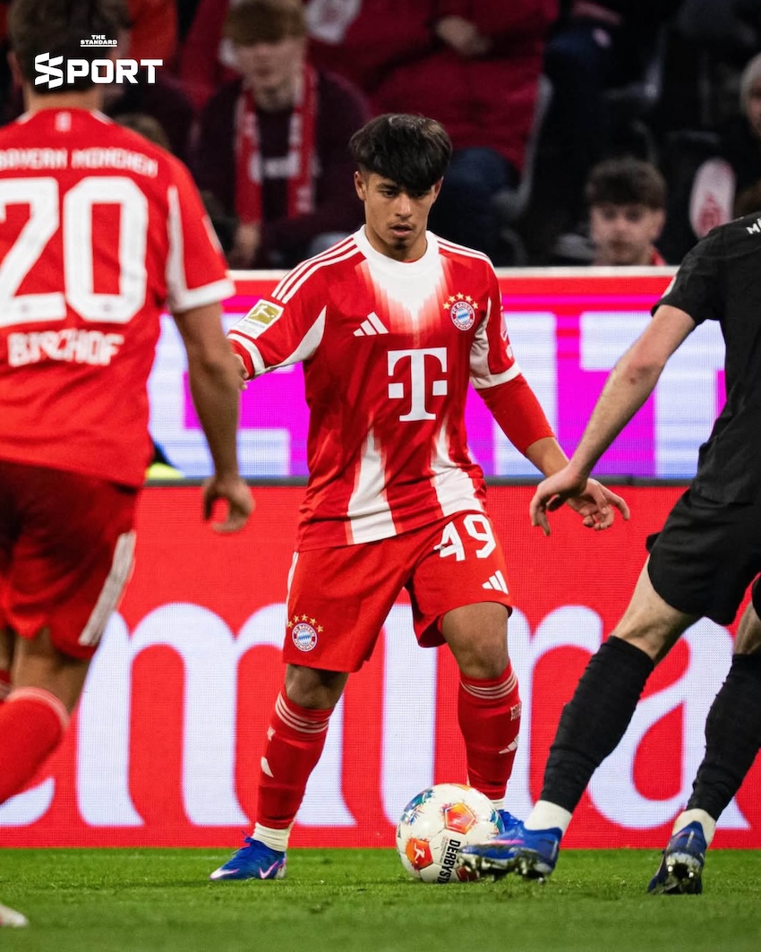 ไมคอน คาร์โดโซ ดาวรุ่งบาเยิร์น มิวนิค ขณะลงสนามประเดิมทีมชุดใหญ่ในบุนเดสลีกา 2