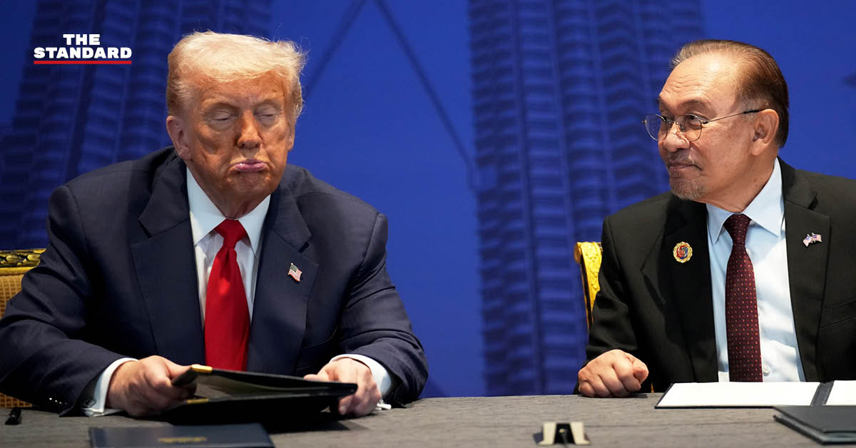 ธงชาติมาเลเซียและสหรัฐอเมริกา แสดงถึงความสัมพันธ์ทางการค้าและภาษีที่ถูกยกเลิก