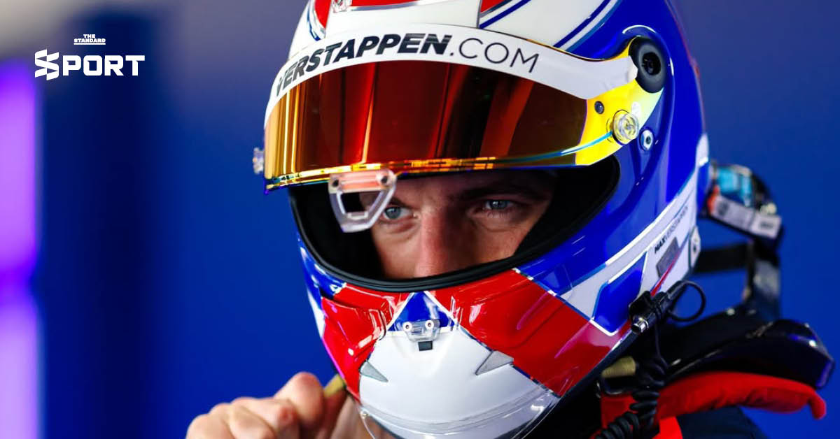 ภาพ แม็กซ์ เวอร์สแตปเพน นักแข่ง F1 กำลังทดสอบรถแข่ง Mercedes-AMG GT3 ในสนามแข่ง