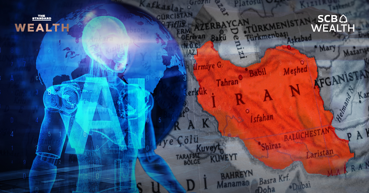 ภาพแสดงความขัดแย้งในตะวันออกกลางที่ส่งผลกระทบต่ออุตสาหกรรม AI พร้อมข้อความ 'วิกฤตสงคราม ลามสะเทือนถึง อุตสาหกรรม AI'