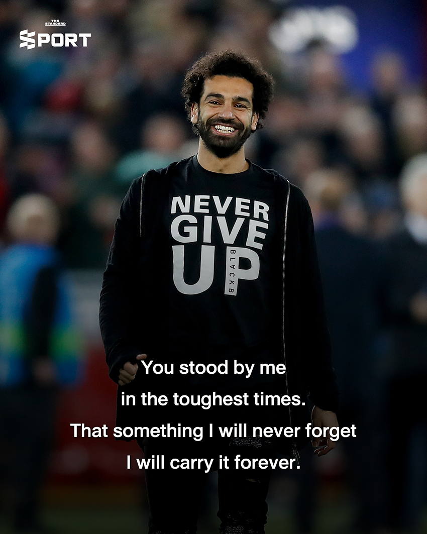 โมฮาเหม็ด ซาลาห์ นักฟุตบอลลิเวอร์พูล โบกมืออำลาแฟนบอลที่แอนฟิลด์ 8