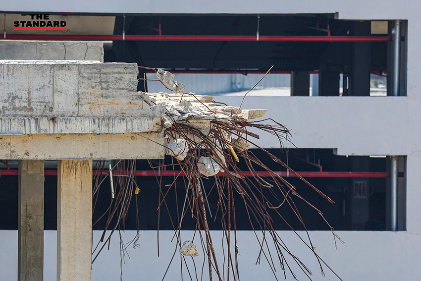 ภาพซากอาคาร สตง. ที่พังถล่มลงมา เนื่องจากปัญหาการทุจริตและคอนกรีตไม่ได้มาตรฐาน 8