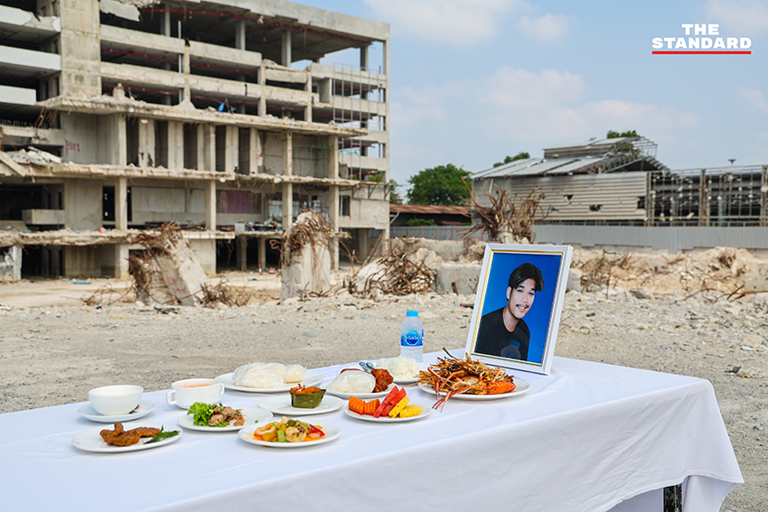 ภาพถ่ายมุมสูงพื้นที่โครงการก่อสร้างอาคาร สตง. แห่งใหม่ที่เคยพังถล่ม ครบรอบ 1 ปี ปัจจุบันเคลียร์ซากแล้ว เหลือเพียงร่องรอยความสูญเสีย 1