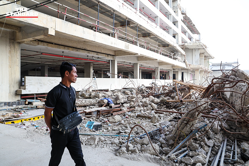 ภาพถ่ายมุมสูงพื้นที่โครงการก่อสร้างอาคาร สตง. แห่งใหม่ที่เคยพังถล่ม ครบรอบ 1 ปี ปัจจุบันเคลียร์ซากแล้ว เหลือเพียงร่องรอยความสูญเสีย 12