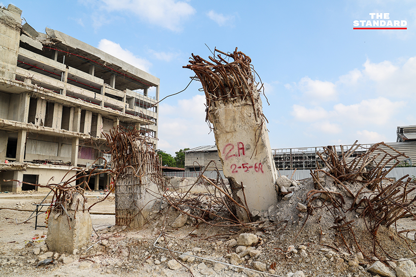 ภาพถ่ายมุมสูงพื้นที่โครงการก่อสร้างอาคาร สตง. แห่งใหม่ที่เคยพังถล่ม ครบรอบ 1 ปี ปัจจุบันเคลียร์ซากแล้ว เหลือเพียงร่องรอยความสูญเสีย 4