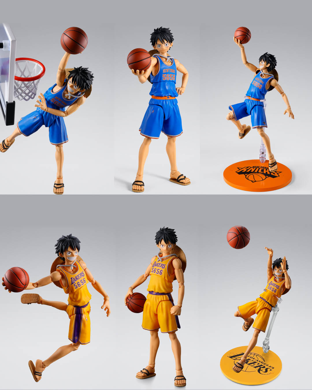 รูปแอ็กชันฟิกเกอร์ ลูฟี่ จาก ONE PIECE ในชุดทีมบาสเกตบอล NBA 6