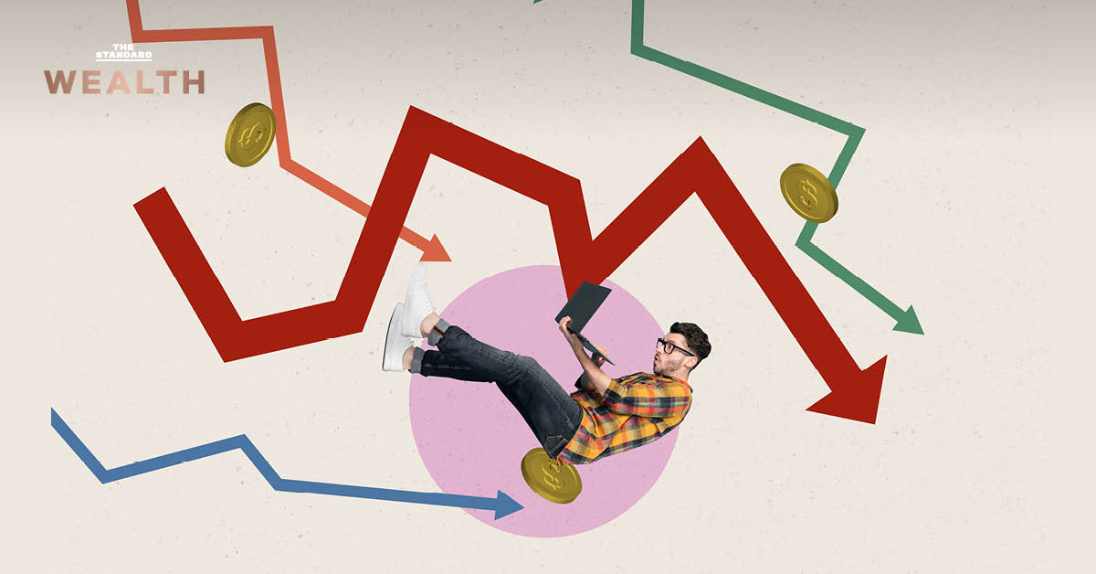 ภาพประกอบสถานการณ์ตลาดหุ้นผันผวน พอร์ตลงทุนติดลบจากผลกระทบสงคราม