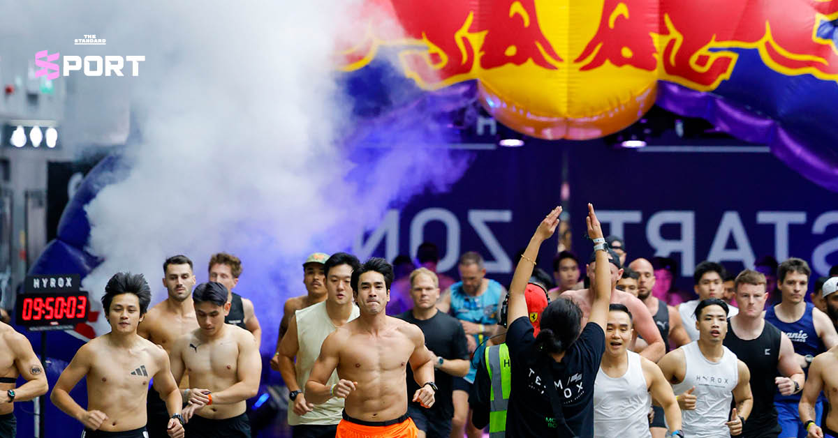 นักกีฬาทำ Wall Balls ใน Red Bull 100 Challenge การแข่งขัน HYROX Bangkok 2026