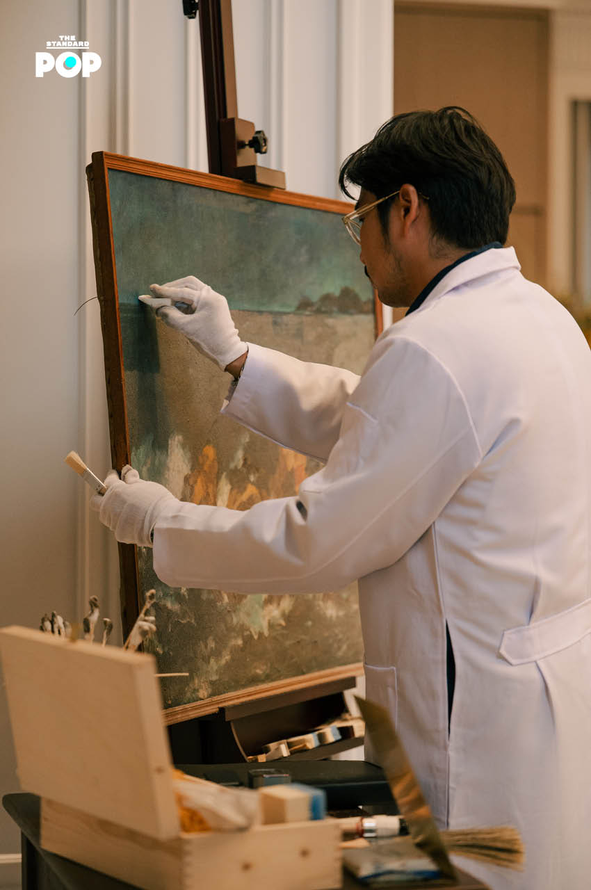 ภาพบรรยากาศงาน Sansiri Luxury Collection: The Forefront Of Luxury ที่แสดงถึงความหรูหรา งานศิลปะจากไม้ไผ่ และโลโก้ SLC 5