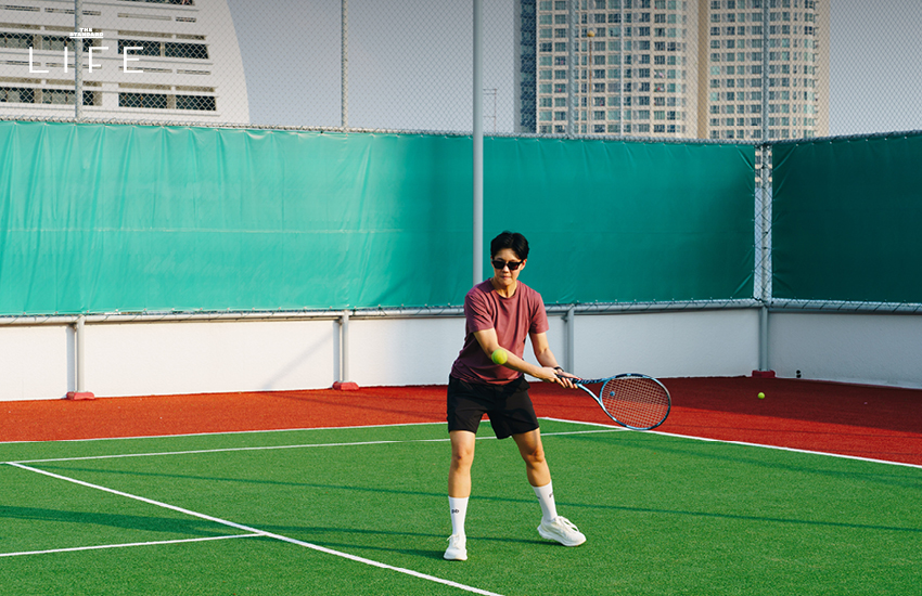 ภาพสนามเทนนิสโฉมใหม่ของโรงแรมแชงกรี-ลา กรุงเทพฯ ริมแม่น้ำเจ้าพระยา 1