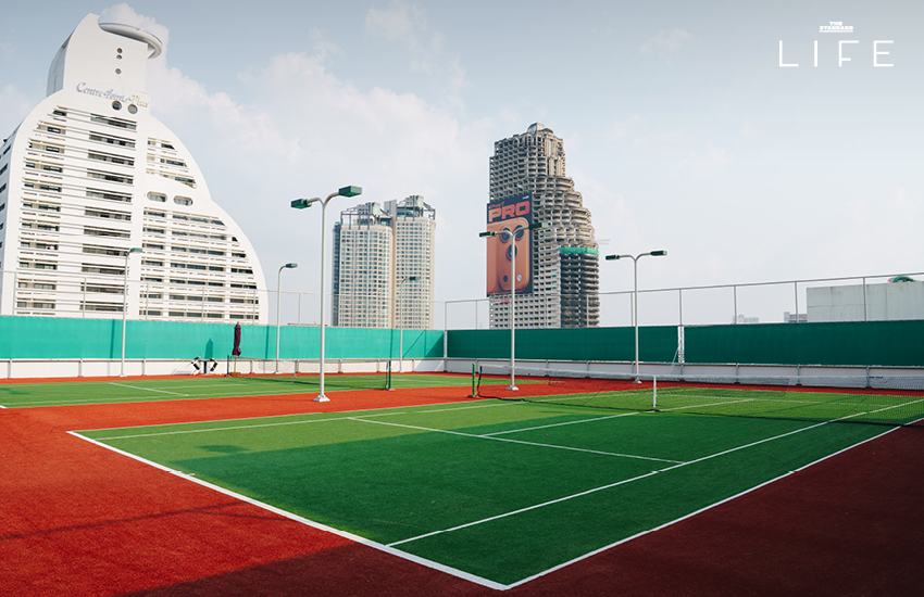 ภาพสนามเทนนิสโฉมใหม่ของโรงแรมแชงกรี-ลา กรุงเทพฯ ริมแม่น้ำเจ้าพระยา 2