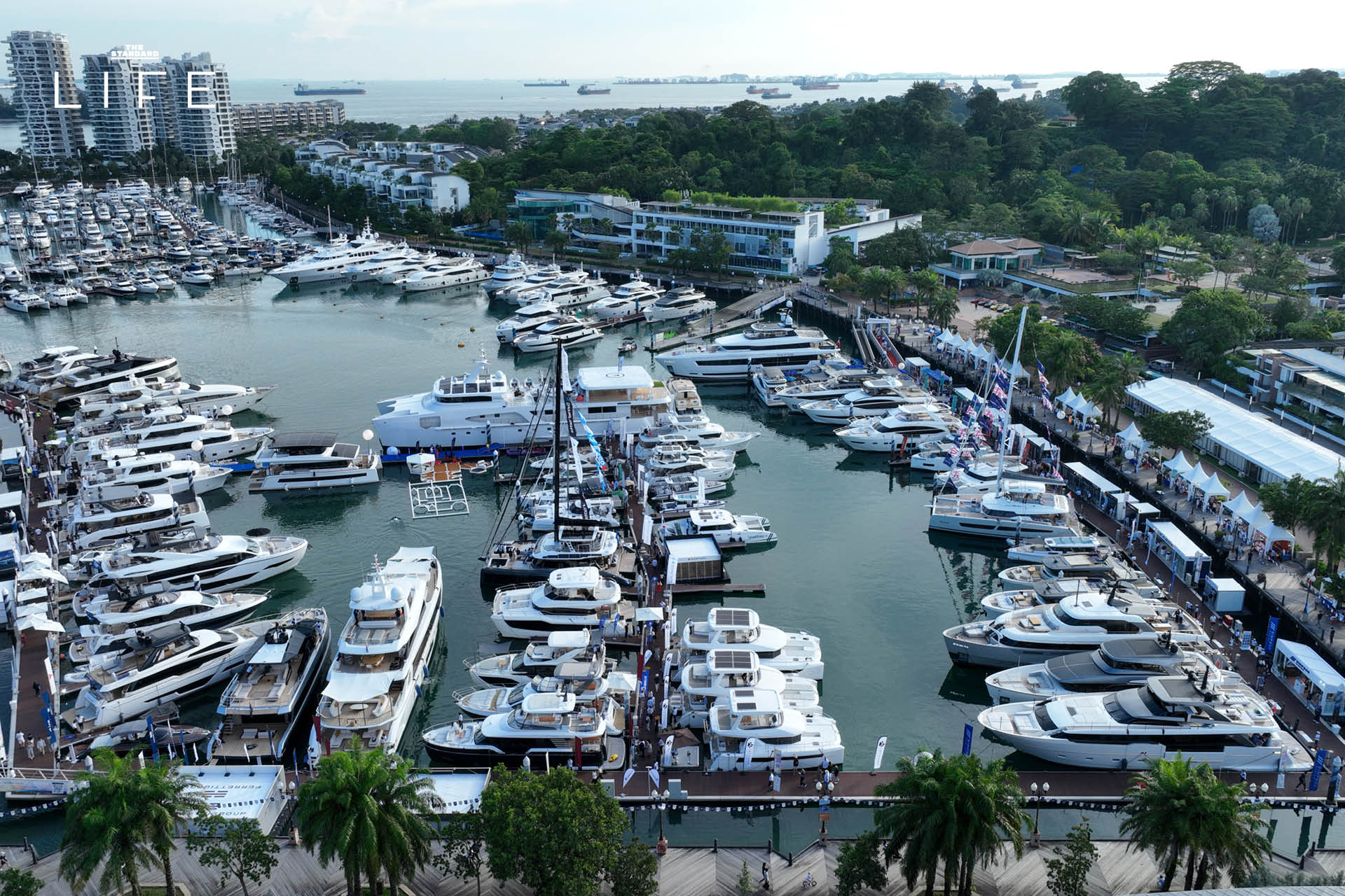 ภาพเรือยอชต์หรูหราจัดแสดงในงาน Singapore Yachting Festival 2026 1