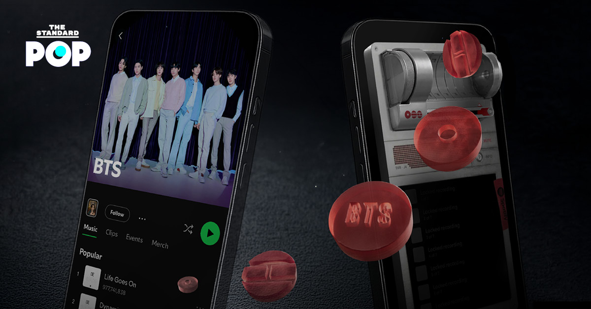 ภาพกิจกรรม Easter Egg 'Decoding ARIRANG' ของ Spotify เพื่อโปรโมตเพลงใหม่ SWIM ของ BTS