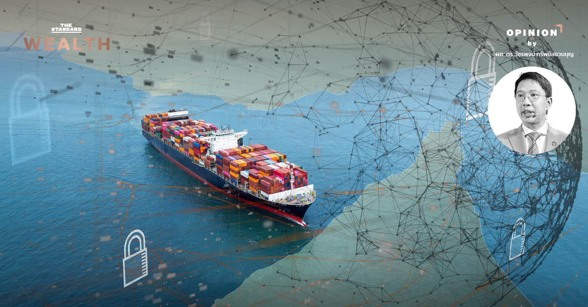 ภาพประกอบแสดงเครือข่ายซัพพลายเชนโลกในบริบทสงคราม