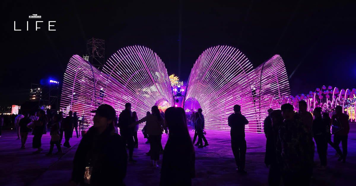 โคมไฟหลากสีสันส่องสว่างงดงามในงาน Taiwan Lantern Festival 2026 ที่เมืองเจียอี้ ประเทศไต้หวัน