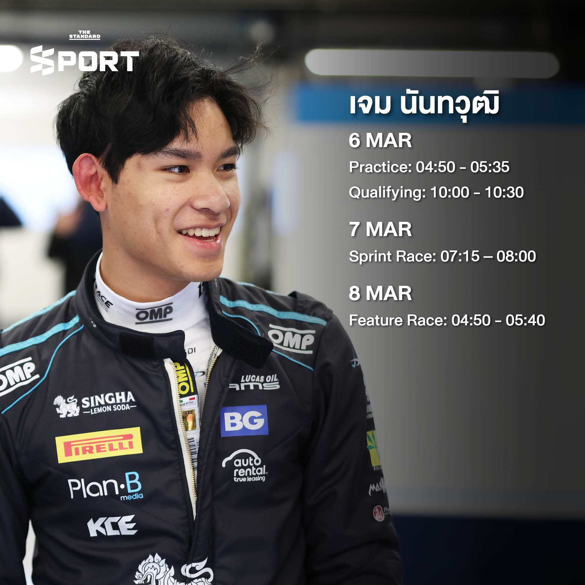 ภาพ 3 นักขับไทย อเล็กซ์ อัลบอน, ทัศนพล อินทรภูวศักดิ์ และ นันทวุฒิ ภิรมย์ภักดี เตรียมลงแข่งขัน Australian Grand Prix 2026 พร้อมกัน 3