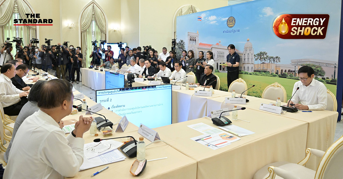 กราฟิกข่าวแสดง ศบก. ตั้งทีมเฉพาะกิจดูแลเรือไทยผ่านช่องแคบฮอร์มุซ พร้อมมาตรการหนุน B20 คุมราคาน้ำมันและค่าครองชีพ