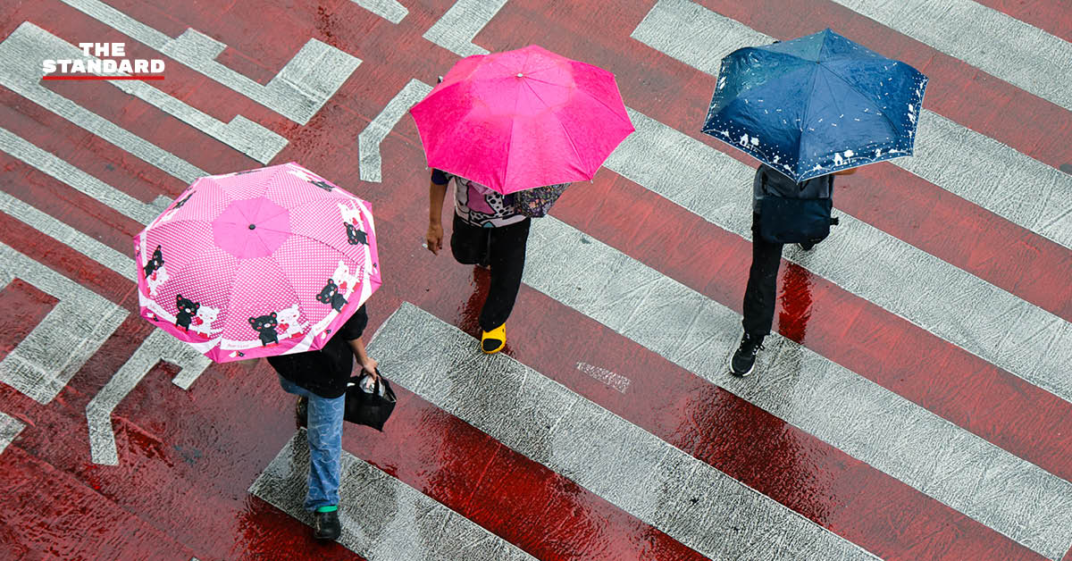 ภาพกราฟิกแสดงคำเตือนพายุฤดูร้อนและสภาพอากาศจากกรมอุตุนิยมวิทยา