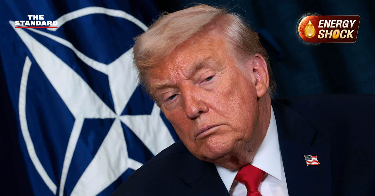 โดนัลด์ ทรัมป์ ประธานาธิบดีสหรัฐฯ แถลงข่าวถึงท่าทีของพันธมิตร NATO ที่ปฏิเสธเข้าร่วมกองกำลังคุ้มกันเรือในช่องแคบฮอร์มุซ