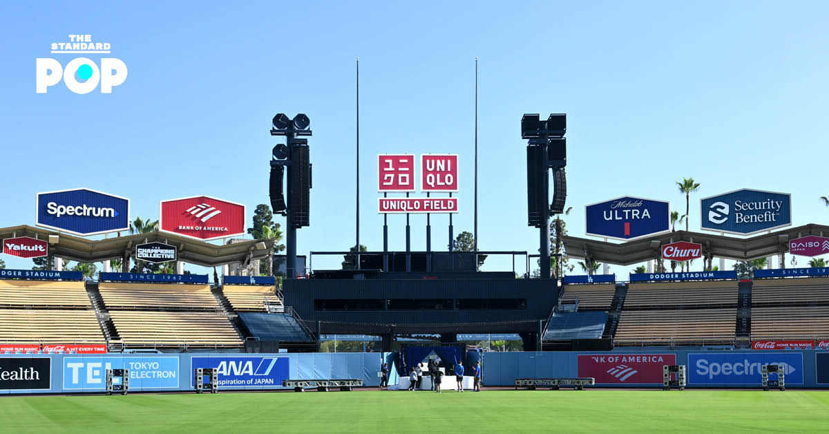 โลโก้ UNIQLO และ Los Angeles Dodgers เคียงคู่กัน สื่อถึงการเป็นพาร์ตเนอร์ชิป