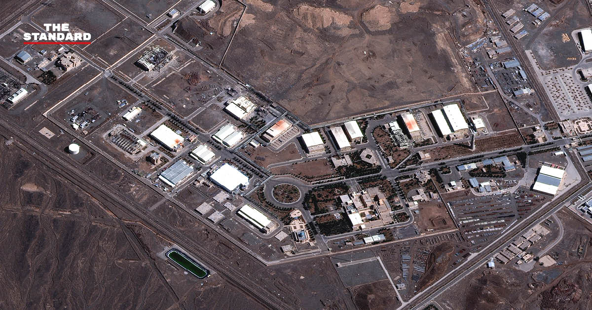 ภาพถ่ายดาวเทียม แสดง โรงงานนิวเคลียร์นาทานซ์ ของ อิหร่าน หลังถูกโจมตี