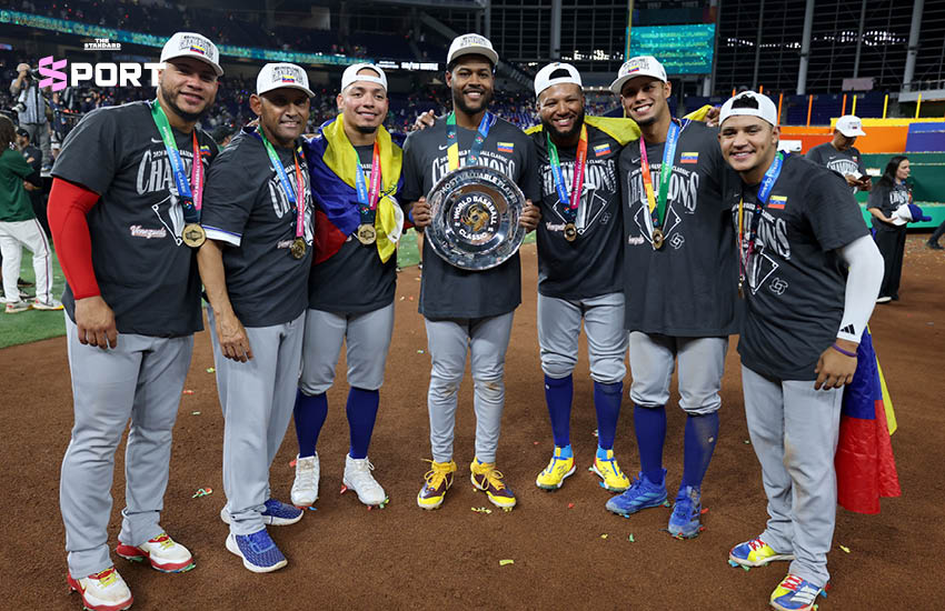 ภาพนักกีฬาเบสบอลทีมชาติเวเนซุเอลาฉลองแชมป์เวิลด์เบสบอลคลาสสิก 2026 2