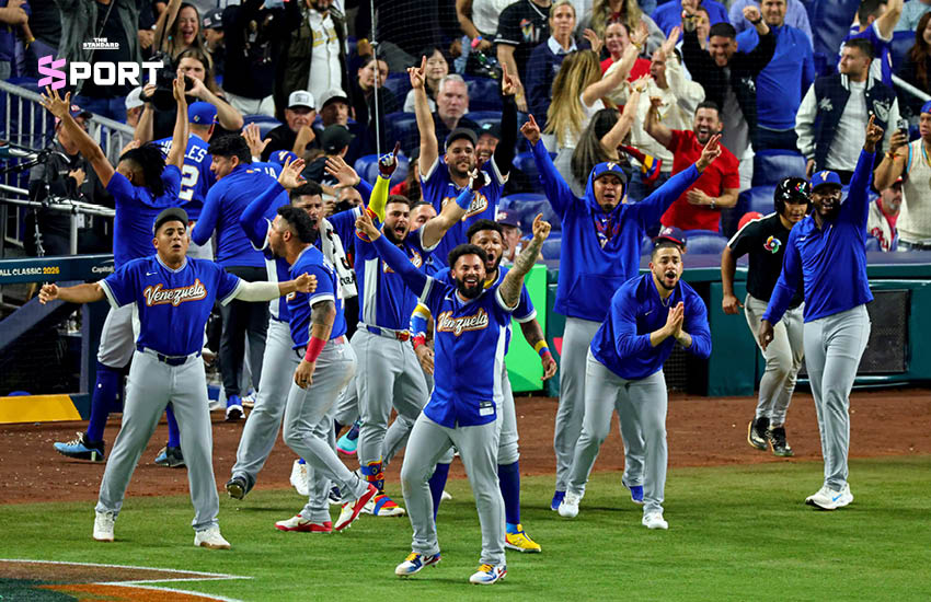 ภาพนักกีฬาเบสบอลทีมชาติเวเนซุเอลาฉลองแชมป์เวิลด์เบสบอลคลาสสิก 2026 5