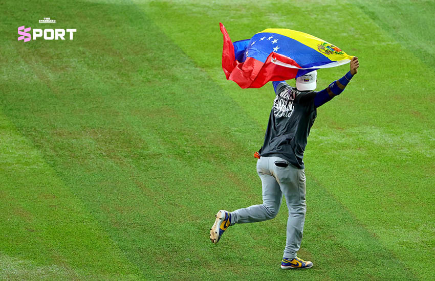 ภาพนักกีฬาเบสบอลทีมชาติเวเนซุเอลาฉลองแชมป์เวิลด์เบสบอลคลาสสิก 2026 6