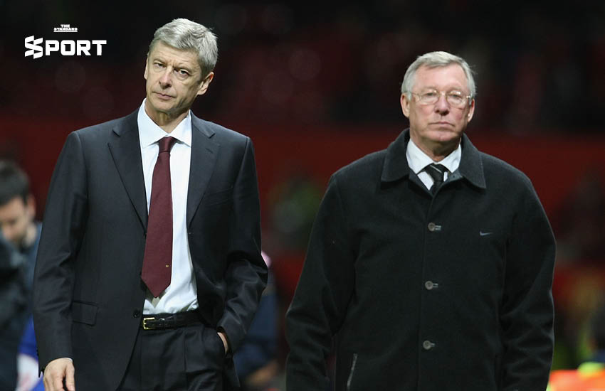 ภาพ อาร์แซน เวนเกอร์ และ โชเซ มูรินโญ สองกุนซือคู่กัดกำลังเผชิญหน้ากัน 1