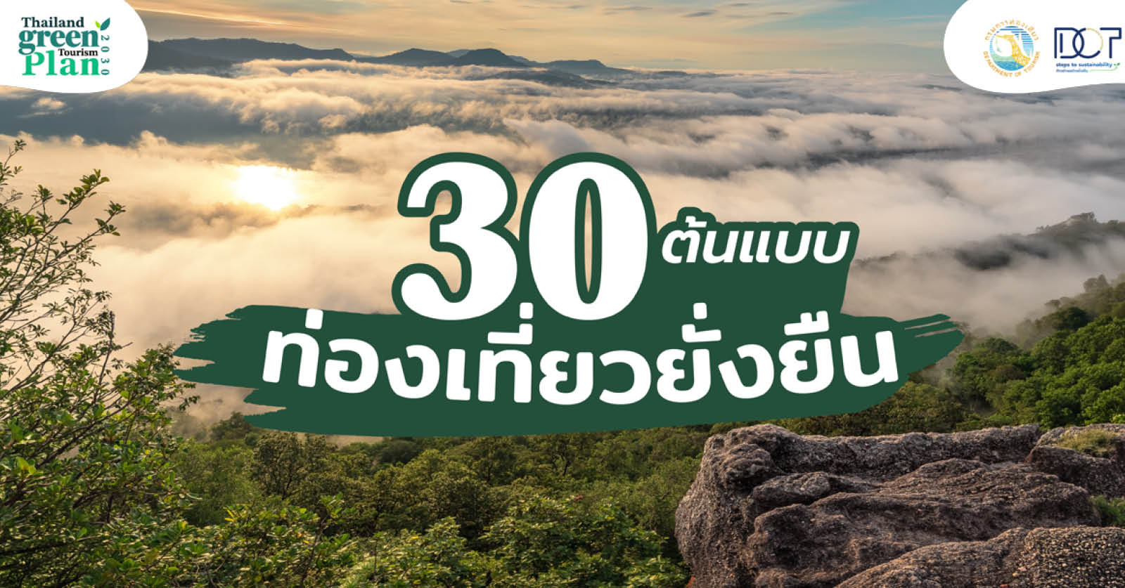 ภาพประกอบโมเดลการท่องเที่ยวยั่งยืนในประเทศไทย ตามแผน Thailand Green Plan 2030