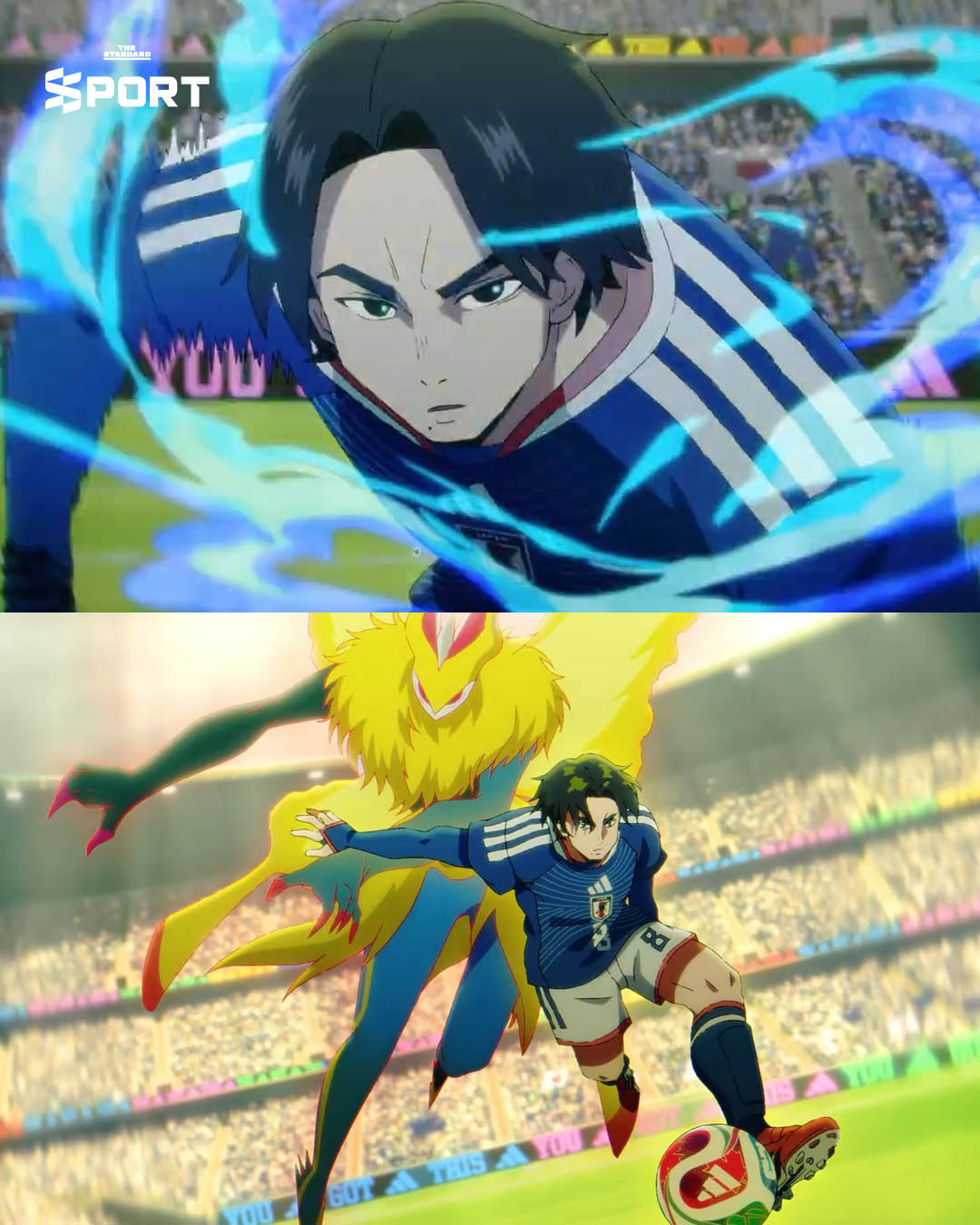 ภาพโปรโมตเพลง 'Kira' โดย Ado x adidas สำหรับชุดแข่งทีมชาติญี่ปุ่น ในสไตล์อนิเมะ 2