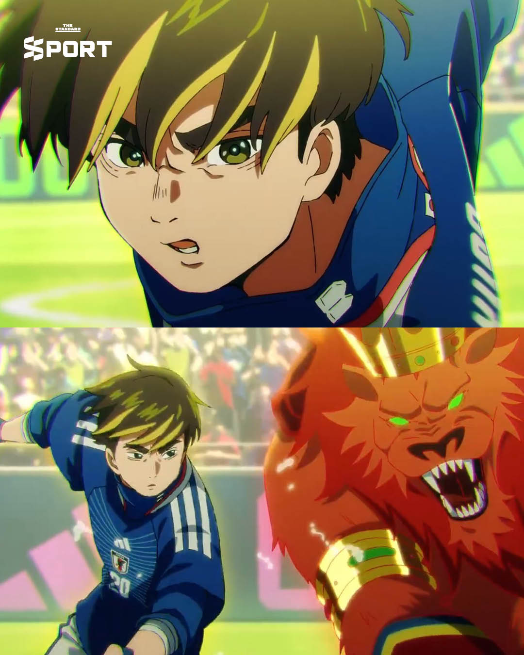 ภาพโปรโมตเพลง 'Kira' โดย Ado x adidas สำหรับชุดแข่งทีมชาติญี่ปุ่น ในสไตล์อนิเมะ 3