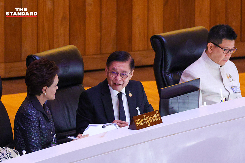 ภาพ นายกรัฐมนตรี อนุทิน ชาญวีรกูล แถลงนโยบายรัฐบาลต่อ ที่ประชุมรัฐสภา 17